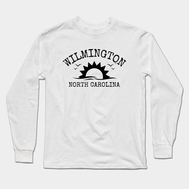 Wilmington, North Carolina Long Sleeve T-Shirt by Mountain Morning Graphics